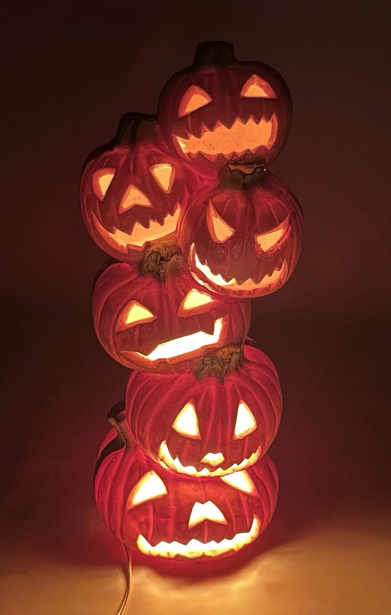 25+ Vintage Blow Mold Pumpkin In Halloween Lights (1960-1990) for
