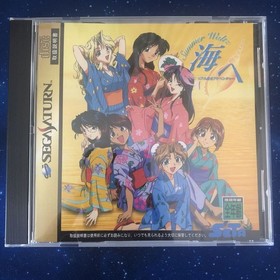 SEGA SATURN Real Mahjong Adventure "To the Sea" with obi postcard Sega Saturn