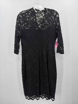 Pre-Owned Karen Kane Black Size Large Lace Knee Length Long Sleeve Dress |  eBay