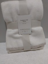 Threshold Cashmere Like Throw Ivory  50in x 7...
