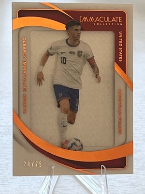 2024-25 Immaculate Christian Pulisic Jersey Patch USA World Cup /75
