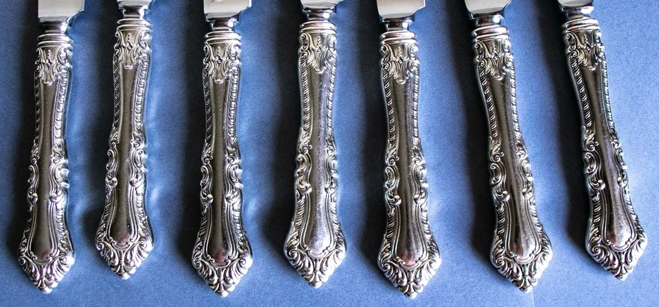 Watson Foxhall 7 纯银 9 英寸晚餐刀 无 Monogram — 第 2/4 张图片