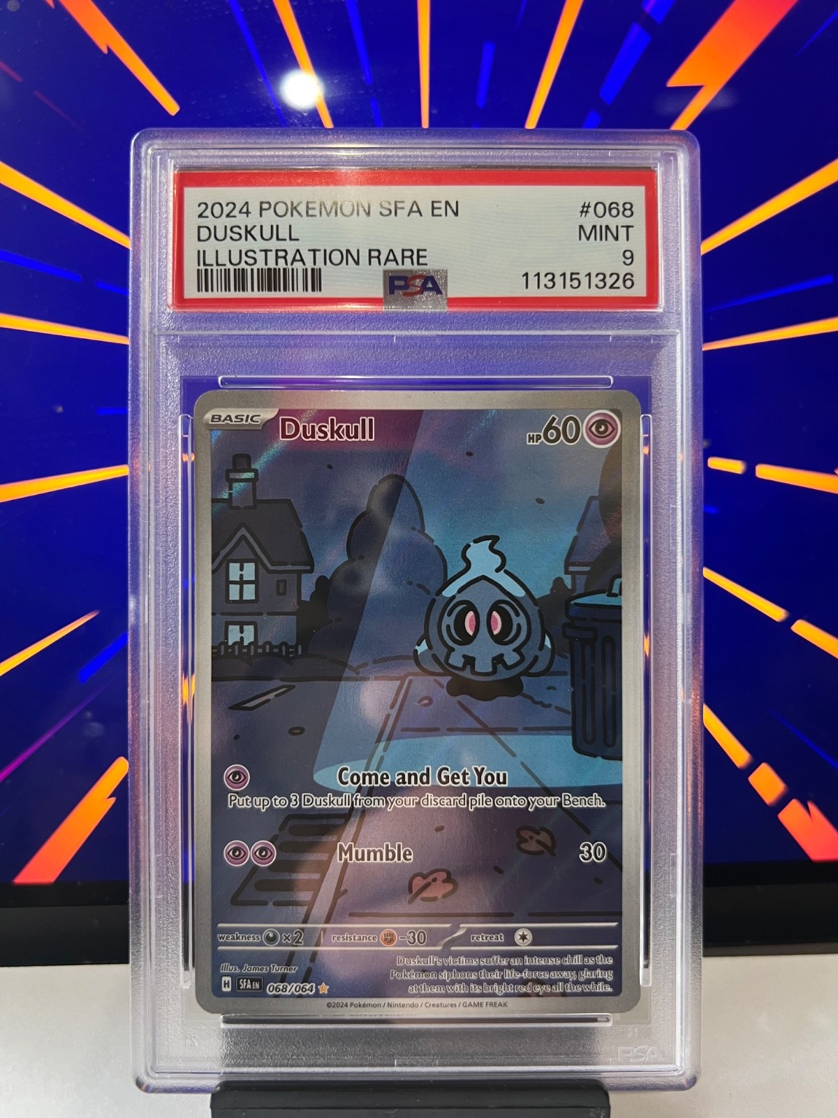 Duskull 068/064 Sv: Shrouded Fable Holo PSA 9