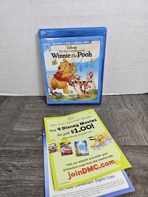 The Many Adventures of Winnie the Pooh - 1977 (Blu-ray, DVD, 2013) w/ Slipcover