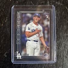 2025 Topps Series 2 #384 Ben Casparius (RC) Dodgers Black Parallel 21/74