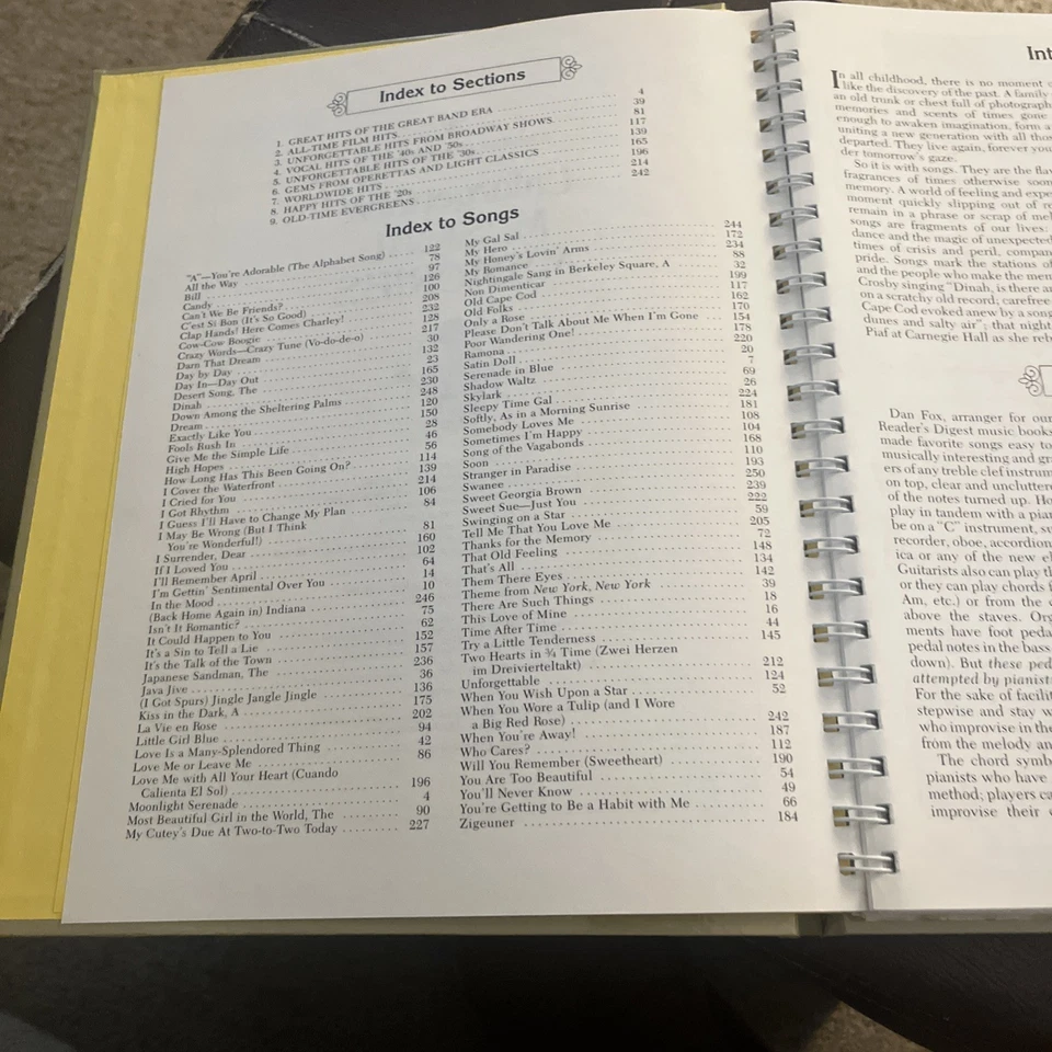 READER'S DIGEST SONGBOOK: Unforgettable Musical Memories 1984  Hardcover - Image 3 of 3