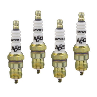 ACCEL 0276S-4 HP Copper Spark Plug Shorty 14mm Thread 0.46/12mm Reach Set of 4