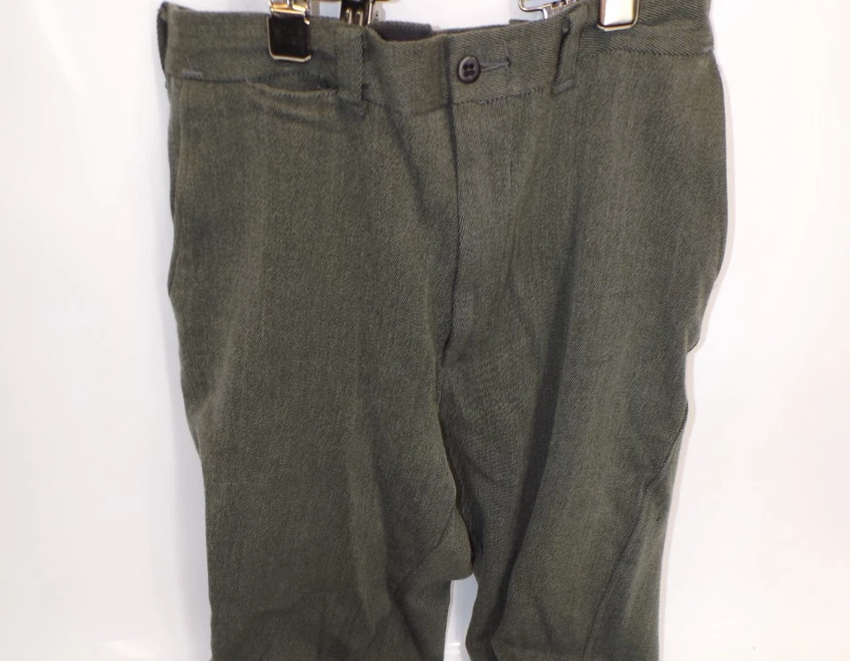 Pantalón Filson 100 % lana virgen verde servicio de campo y tirantes Welch - Para hombre 37x27 Foto 3 de 4