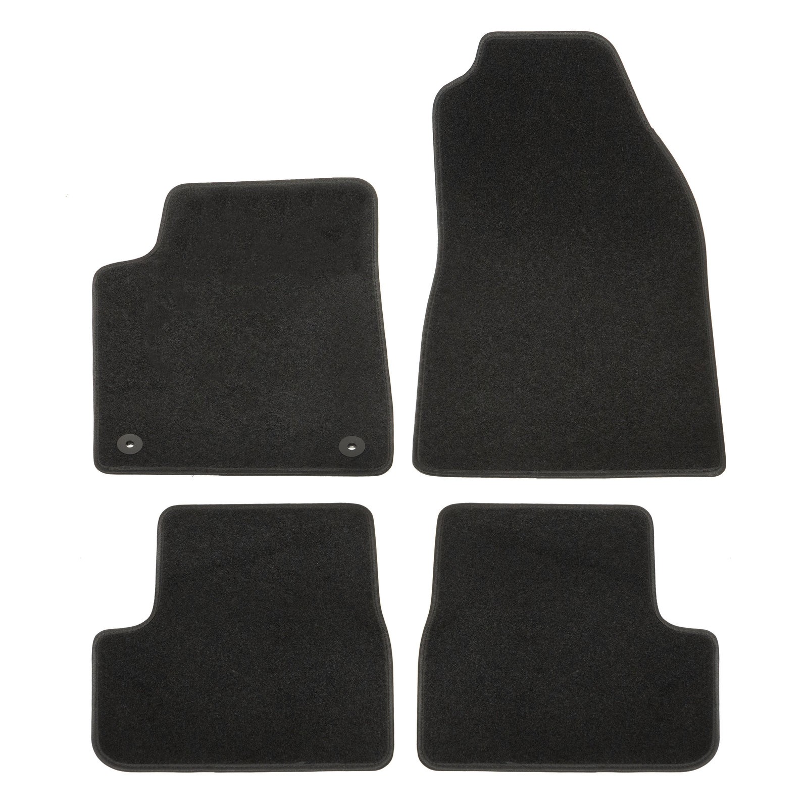 Tapis de sol en velours noir pour Fiat Grande Panda 2025-4 pièces