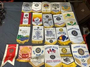 Vintage Lot Of 21 -Rotary International Banners From Canada.