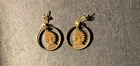 Indian Head Cent with Rim Cut Out  Ear Rings