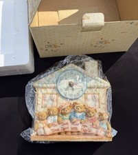 Cherished Teddies Family Clock New in Box Vtg 1995 156604 Brand New -6