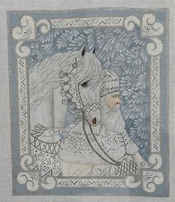 Needlepoint Handpainted Christmas Liz Goodrick Dillon Enchanted Santa 12x14