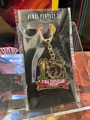 Final Fantasy XIV 10th Anniversary Metal Keychain Eorzea Cafe Moogle Figure FF14