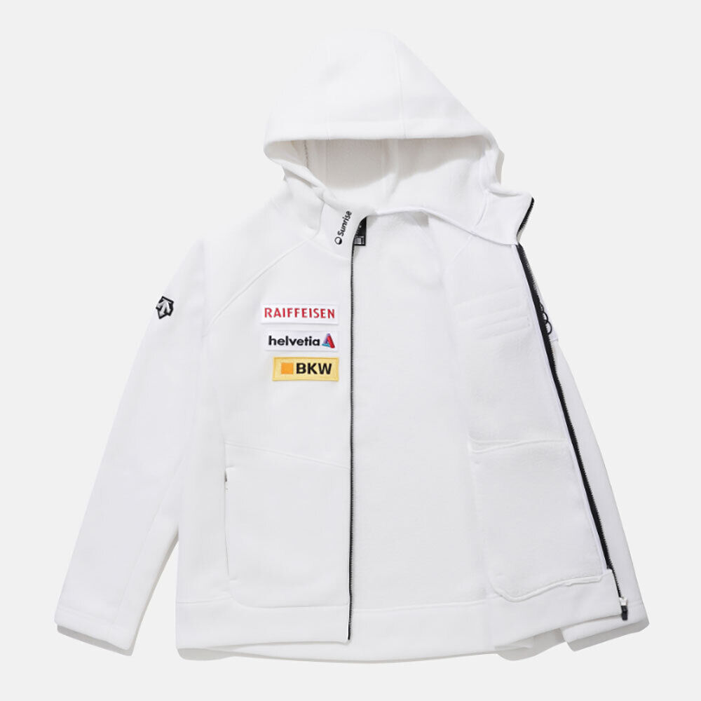 DESCENTE Men SWISS SKI TEAM HOODED FLEECE JACKET SP323SKT98 DESCENTE Men SWISS SKI TEAM HOODED FLEECE JACKET SP323SKT98