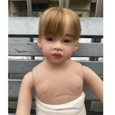 30inch Unassembled Reborn Baby Doll DIY Painted Doll Kit with Hand-Rooted Hair