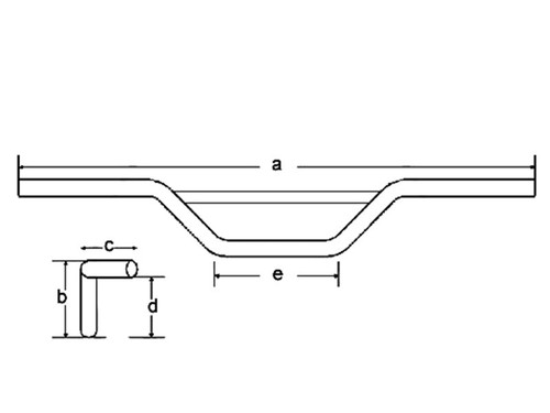 Guidon En Acier Dragbar Medium Chromé TRW 1 POUCE 25,4MM - Photo 6/6