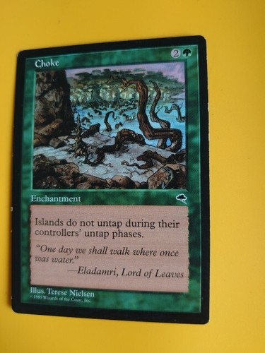 Choke Enchantment Tempest. Magic the Gathering Card. Old Vintage - Picture 3 of 5