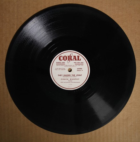 Chuck Murphy - They Raided The Joint - CORAL 64090 E+ White Label Promo - Picture 2 of 4