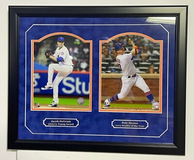 Pete Alonso & Jacob DeGrom double 8x10s professionally framed and double mats