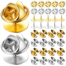 60 Sets Badge Pins Badge Backs Enamel Pin Backs Clutch Pin Backs For Crafts New
