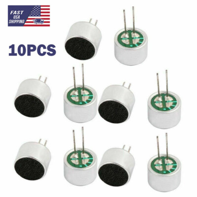 10pcs 9x7mm Electret Condenser Microphone Cylindrical High Sensitivity -30-44dB