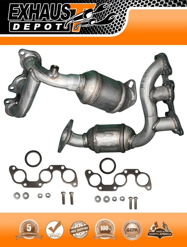 Каталитический конвертер коллектора для Lexus RX400H 2006-2008 3,3 л гибридный 2 шт. КОМПЛЕКТ - Изображение 3 из 4