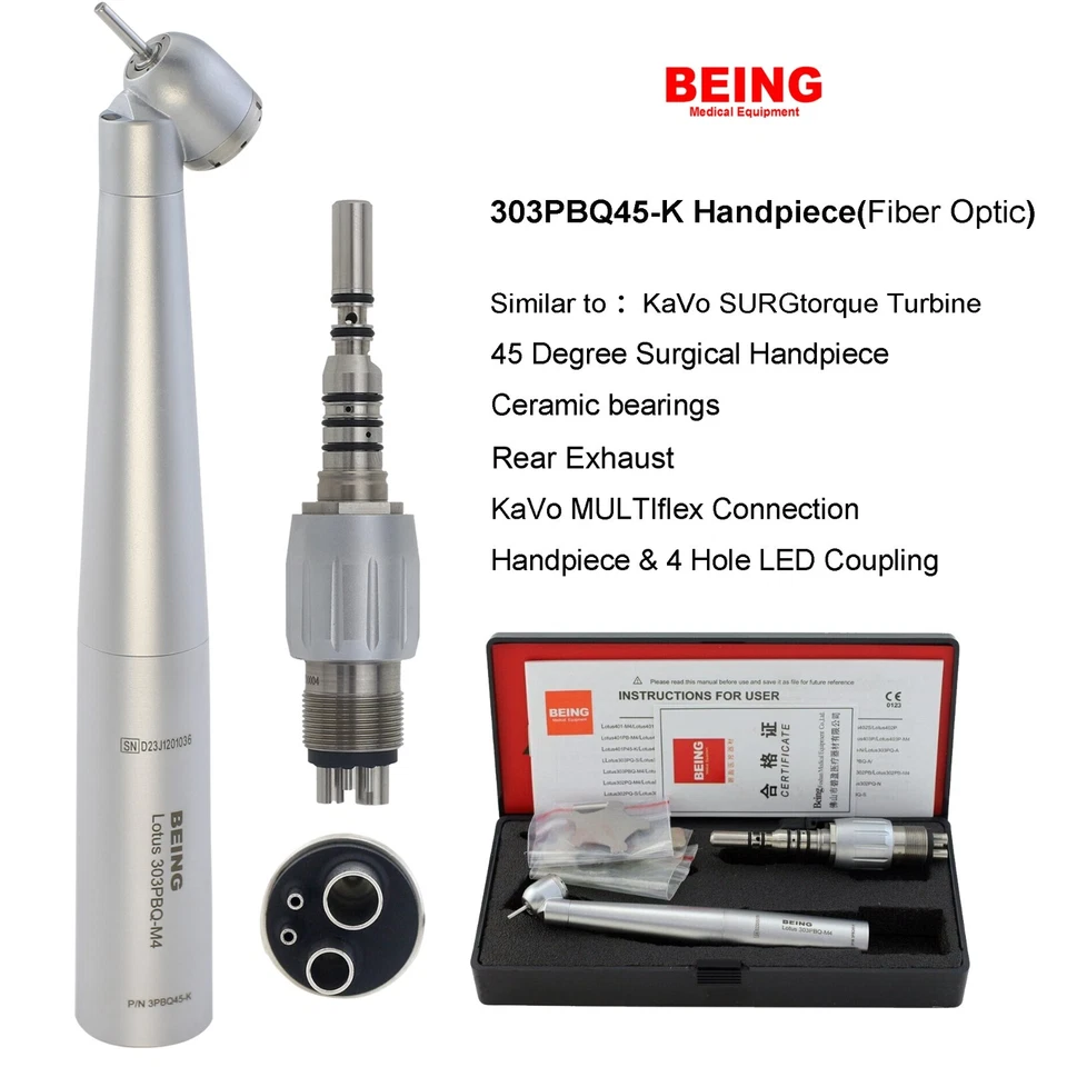 Mini turbina dental de fibra óptica COXO peça de mão de alta velocidade para KaVo MULTIflex 4 6 - Imagem 2 de 4