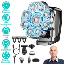 9D Electric Head Shaver for Bald Men, Upgraded 5-in-1 Head Shaver for Bald Men