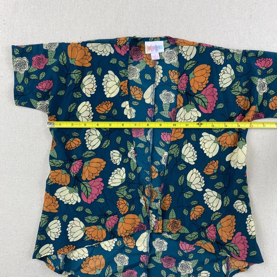 Lularoe девочек кимоно рубашка цветочный паттер размер 2T (1) зеленый многоцветный цветы  - Изображение 3 из 4