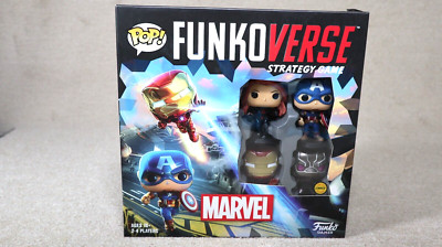 Marvel Funko Pop FUNKOVERSE Strategy Game w/Black Panther CHASE Figure