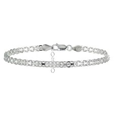 Sterling Silver Bismark Design Anklet