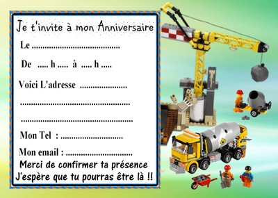 Fetes Occasions Speciales 5 Cartes Invitation Anniversaire Lego Chantier 02 D Autres Articles En Vente Mexicoaldia Mx