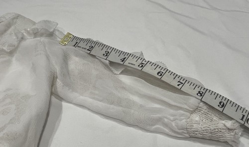 A loves a Girls White button down long sleeve blouse with ruffle and lining - Picture 5 of 11
