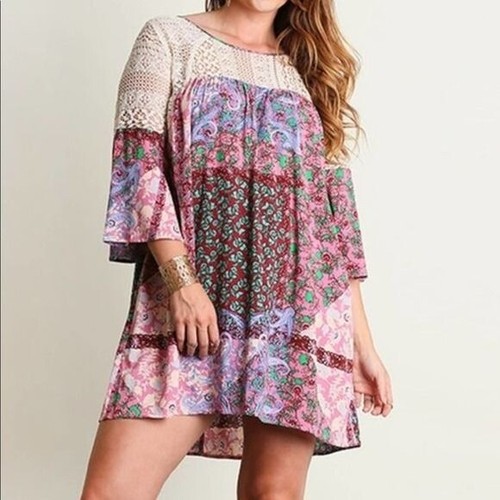 umgee patchwork dress