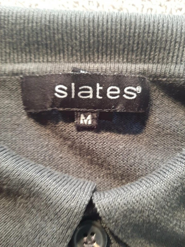 Camisa negra mediana M manga corta pizarra para hombre Foto 2 de 4