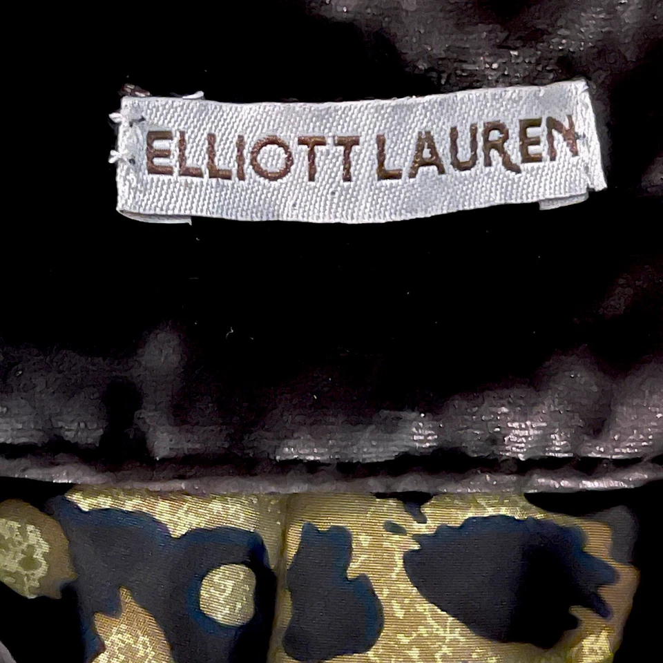 Chaqueta Blazer Elliot Lauren Mujer Talla 10 Marrón Mangas Largas Terciopelo Foto 3 de 4