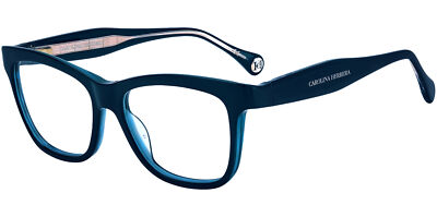 Carolina Herrera Women's Teal/Crystal Square Eyeglass Frame CH0016 01ED 16