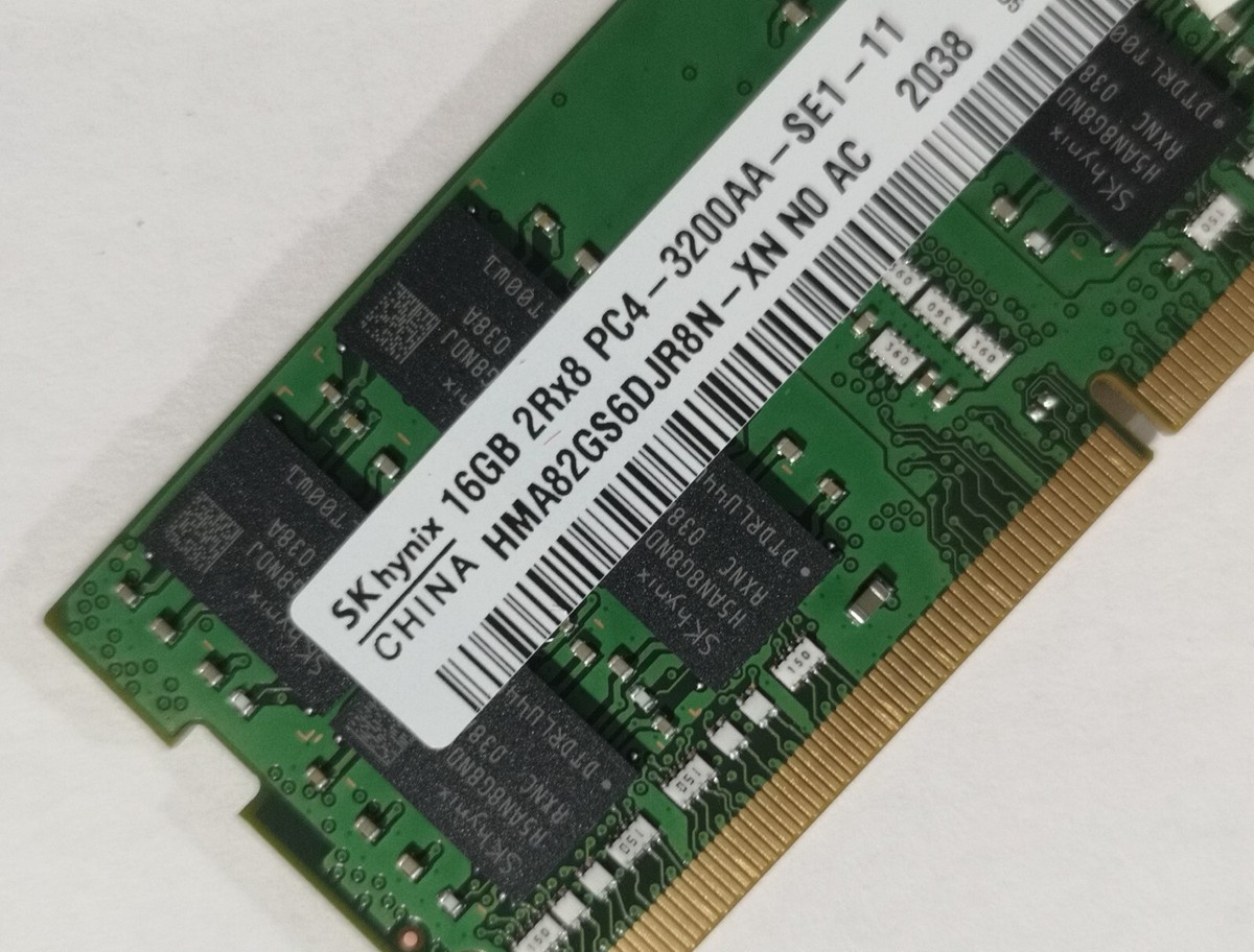 SK Hynix 16GB DDR4 3200 Laptop SODIMM RAM 2Rx8 PC4-25600 for