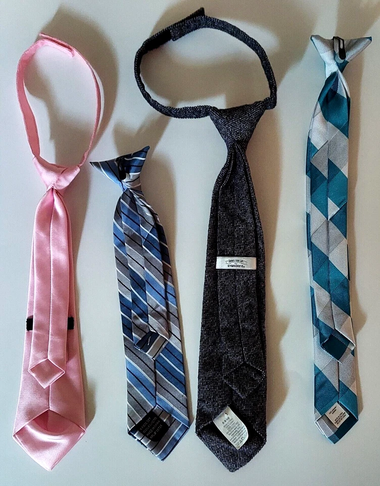 Lote de 4 corbatas para niño, 0-6 años varias edades, gymboree, clip y gancho y bucle Foto 2 de 4