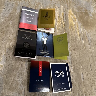 Mens Luxury Fragrance Tester Sampler Set Of 7 ,GUCCI , Prada Paco Yvessaint Tumi
