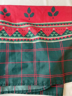 Shower Curtain Spirella Brand Red Green Trees Christmas Material 70 