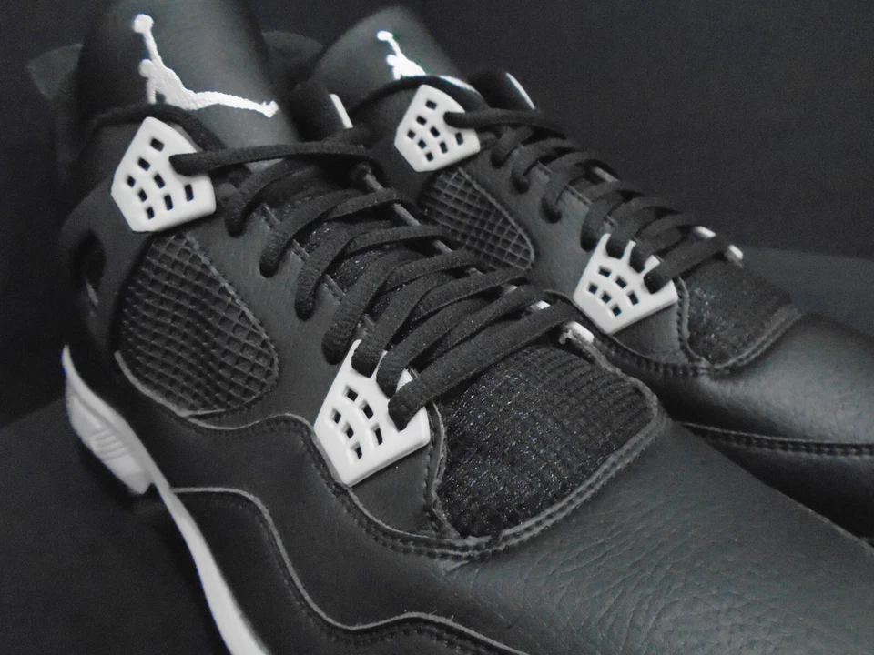 BOTINES DE BÉISBOL NIKE AIR JORDAN IV 4 RETRO METAL OREO NEGRO TECNOLOGÍA GRIS CEMENTO 15 Foto 4 de 4