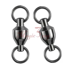 20/50/100pcs Fishing Swivels Rolling Ring Ball Bearing Solid Heavy Duty #0-#10
