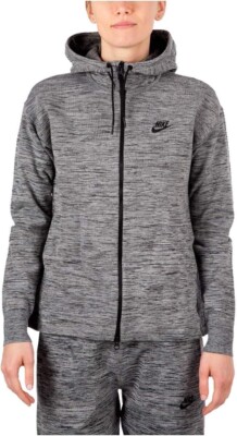 Women's Nike Sportswear Tech Knit Jacket Carbon Heather New Size L 835641-060
