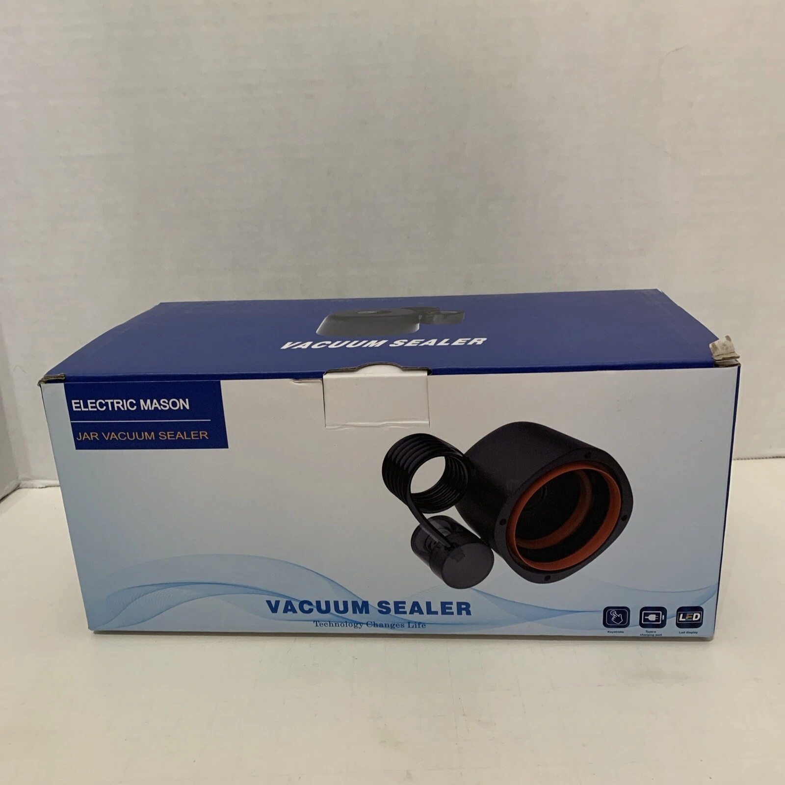 Electric Mason Jar Vacuum Sealer Vp06 Automatic Cordless Type C LED Display