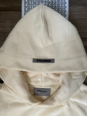 パーカー・フーディ SS20 FEAR OF GOD ESSENTIALS FULL ZIP HOODIE CREAM 3D SILICON Fear of God Essentials Hoodie SS20 Full Zip Cream (SS20