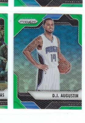 D.J AUGUSTIN 2016 17  PANINI PRIZM GREEN HOLO REFRACTOR #150 ORLANDO MAGIC