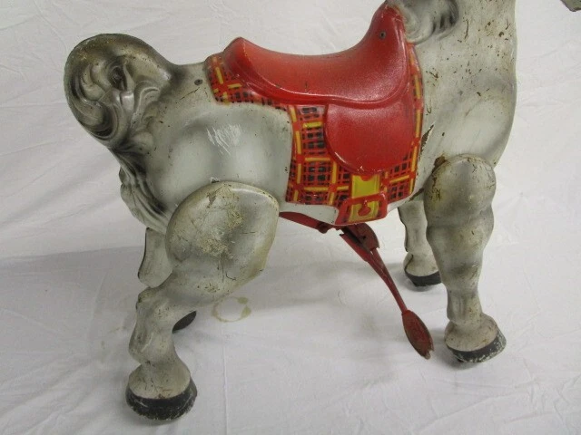 20 世纪 40 年代 MOBO 工作野马金属骑马玩具马英格兰车轮形状很好 — 第 4/4 张图片