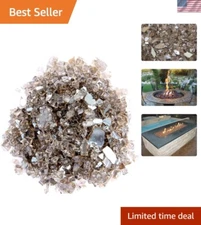 10 lb Reflective Bronze Fire Glass - Perfect for Indoor and Outdoor Fireplaces